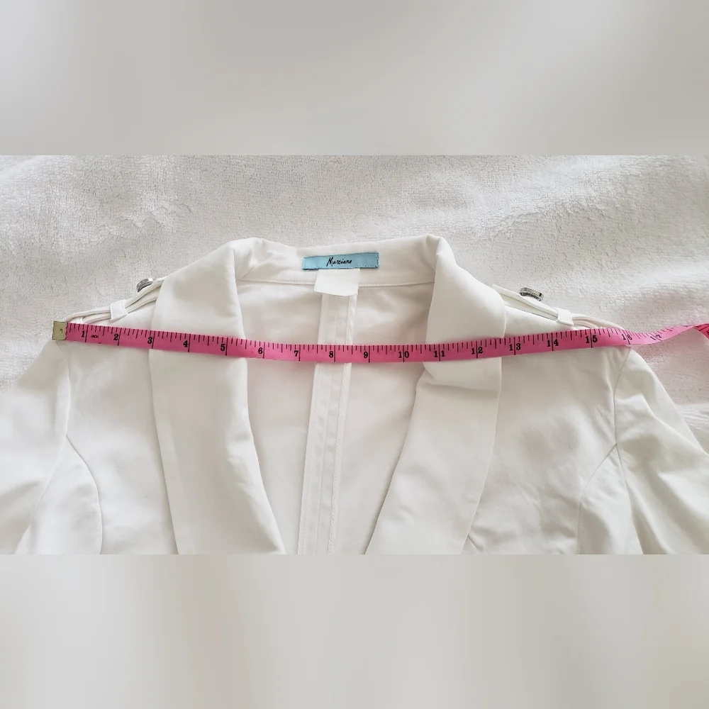 Marciano White Blazer 3/4 Sleeves Size S
